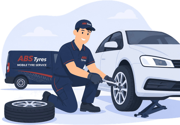 Friendly mechanic with wrench
